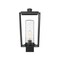 Z-Lite Sheridan 1 Light Outdoor Post Mount Fixture, Black And Seedy 594PHMS-BK - alternate 2